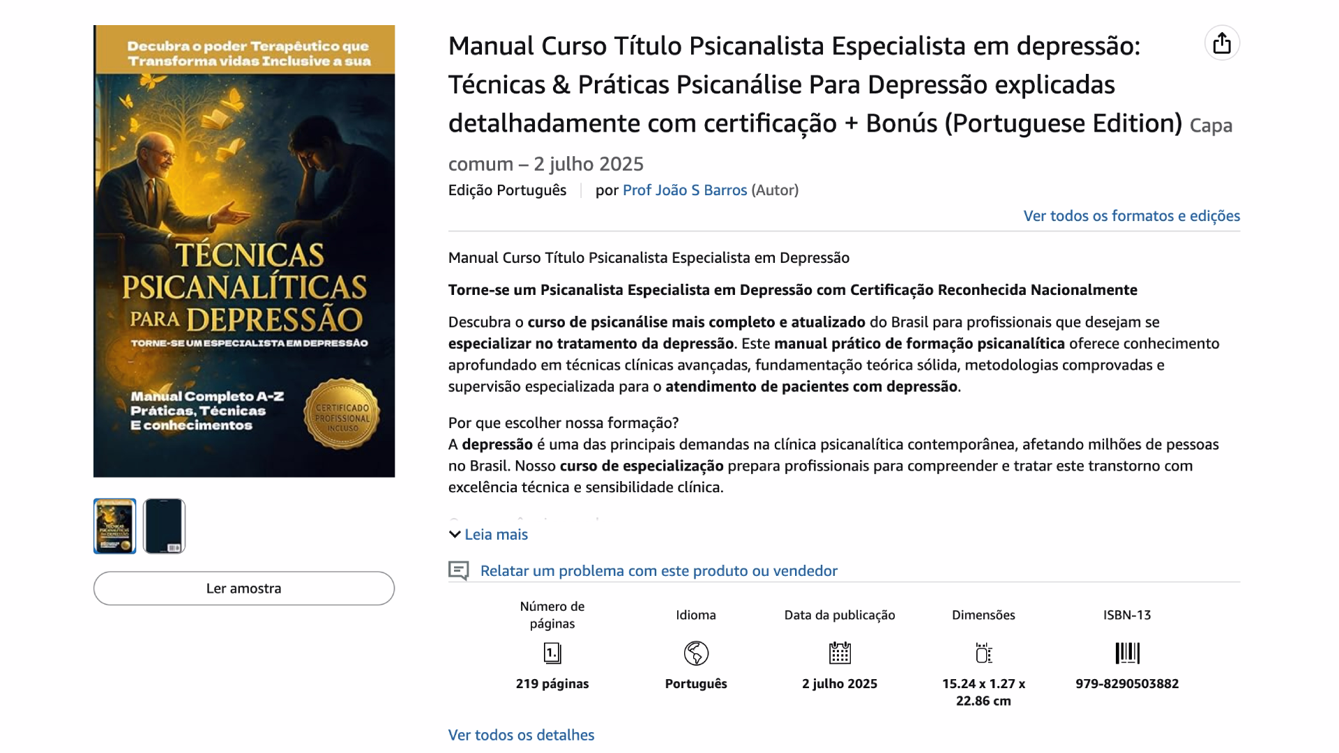 Manual Técnicas Psicanalíticas para Ansiedade