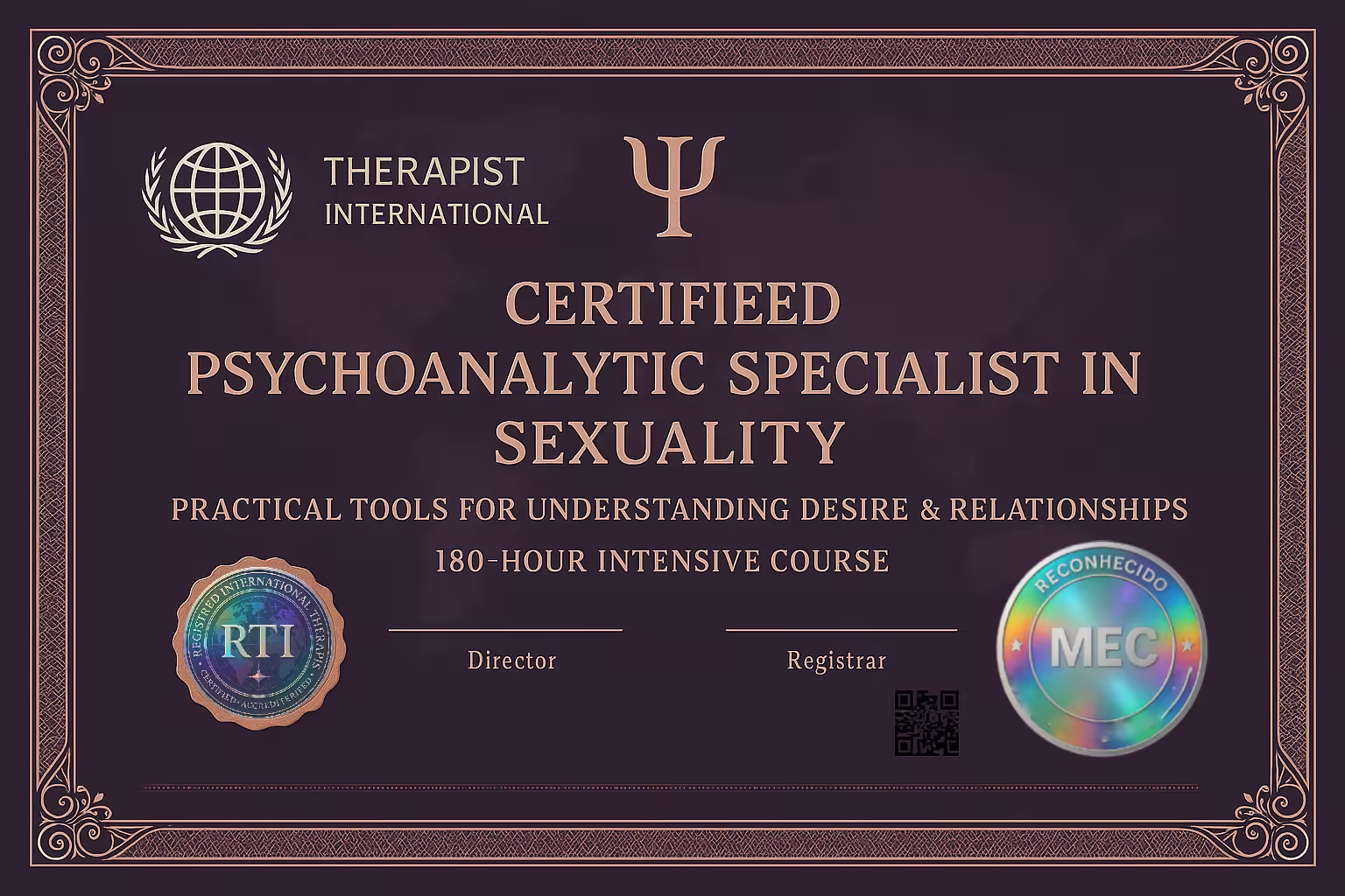 Certificado Especialista em Sexualidade