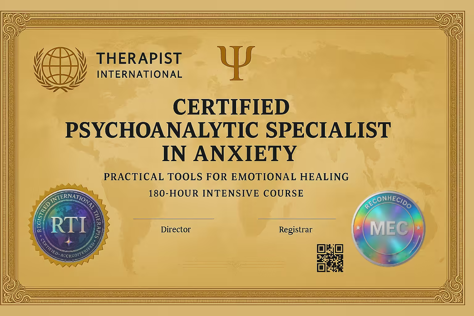 Certificado Especialista em Ansiedade